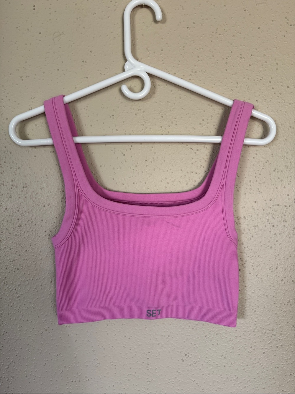 SET ACTIVE Sculptflex Box Tank Bra - Flamingo Pink